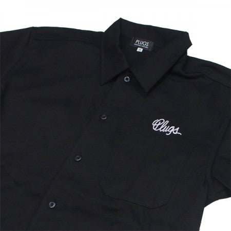 PLUGS　S/Sシャツ　"S/S WORK SHIRTS"　(Black)