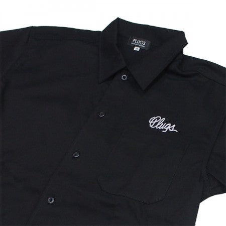 PLUGS S/Sシャツ "S/S WORK SHIRTS" (Black)