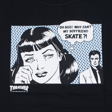 THRASHER　Tシャツ　"BOYFRIEND TEE"　(Black/Horizon)