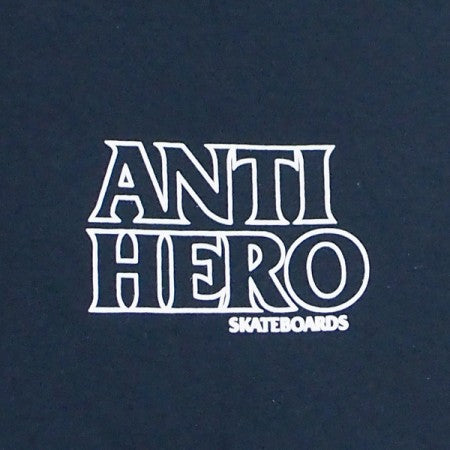 ANTI HERO　Tシャツ　"LIL BLACK HERO OUTLINE TEE"　(Midnight Navy / White)