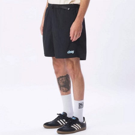 OBEY ショーツ "PEAK WEB SHORT" (Black)