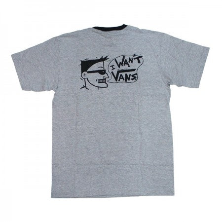 VANS　Tシャツ　"I WANT VANS RINGER TEE"　(A.Heather/Bk)