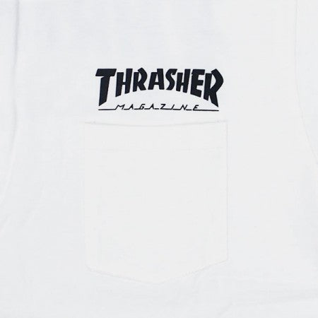 THRASHER　ポケットTシャツ　"HOMETOWN POCKET TEE"　(White)