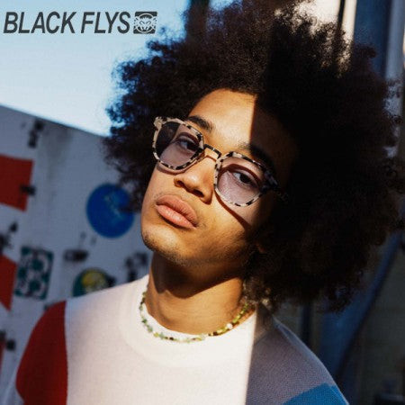 BLACK FLYS　サングラス　"FLY MILES"　(Black Havana - Gunmetal / Light Blue)