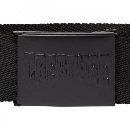 CREATURE ベルト "LOGO STAMP WEB BELT" (Black)