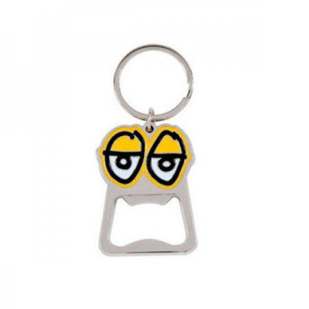KROOKED キーホルダー "EYES KEY CHAIN" (Polished Nickel / Yellow)
