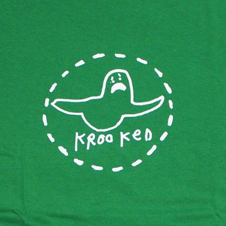 KROOKED Tシャツ "TRINITY TEE" (Kelly / White)