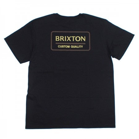 BRIXTON　Tシャツ　"PALMER PROPER S/S STANDARD TEE"　(Black / Straw / Dark Earth)