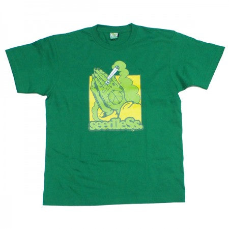 seedleSs　Tシャツ　"PRAY SMOKING HAND S/S TEE"　(Green)