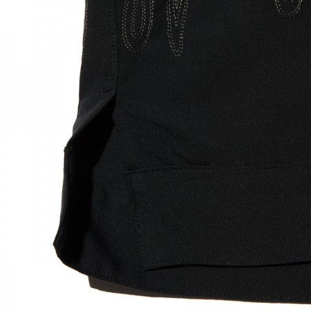 RADIALL S/Sシャツ "FLAMES OPEN COLLARED SHIRT S/S" (Black)