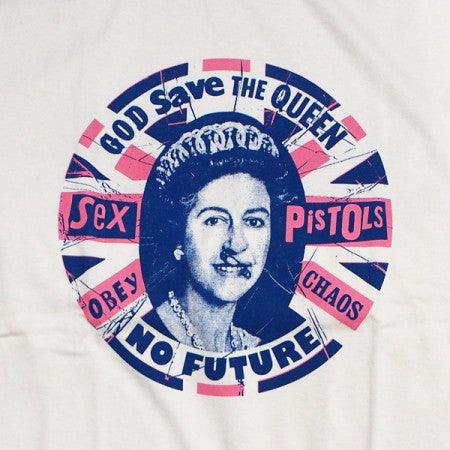OBEY x SEX PISTOLS Tシャツ "QUEEN BADGE CLASSIC TEE" (Cream)