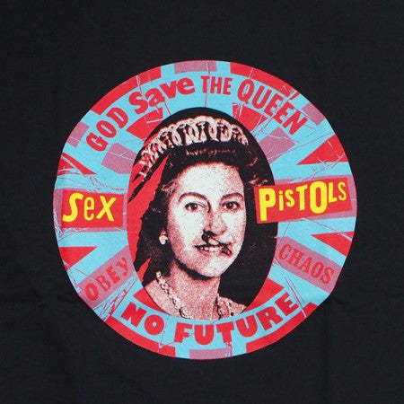 OBEY x SEX PISTOLS Tシャツ "QUEEN BADGE CLASSIC TEE" (Black)