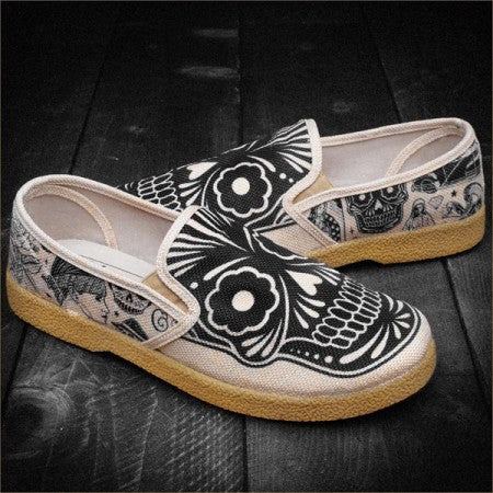 KINGSTON UNION MFG スニーカー "THE WINO - SLIP ON" (Mike Giant - Ivory/Gum)