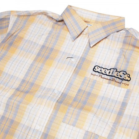 seedleSs　S/Sシャツ　"SD LAID BACK COLOR OVER SIZE CHECK SHIRT"　(Orange Check)