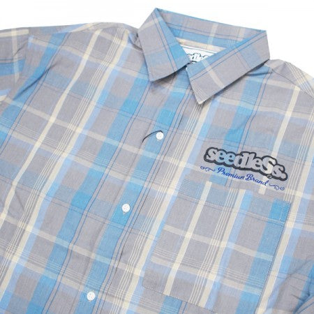 seedleSs　S/Sシャツ　"SD LAID BACK COLOR OVER SIZE CHECK SHIRT"　(Blue Check)