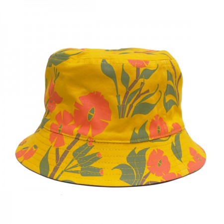 POLeR　リバーシブルハット　"ORCHID FLORAL REVERSIBLE BUCKET HAT"　(Orchid Floral Gold)