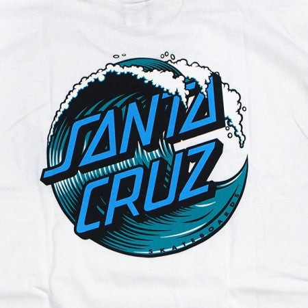 SANTA CRUZ　Tシャツ　"WAVE DOT TEE"　(White)