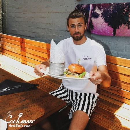 COOKMAN ショーツ "CHEF SHORT PANTS" (Wide Stripe / Black)