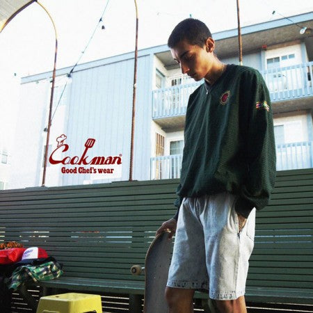 COOKMAN ショーツ "CHEF SHORT PANTS" (Snow Washed Denim / Blue)