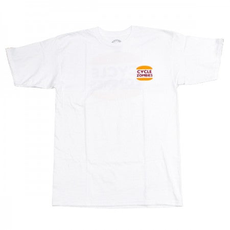 ★30%OFF★ CYCLE ZOMBIES　Tシャツ　"BURGER STANDARD FIT TEE"　(White)