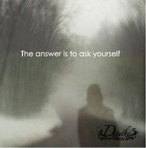 Describe in vain　"The answer is to ask yourself"