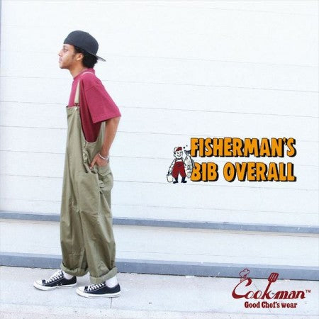 COOKMAN オーバーオール "FISHERMAN'S BIB OVERALL" (Khaki)