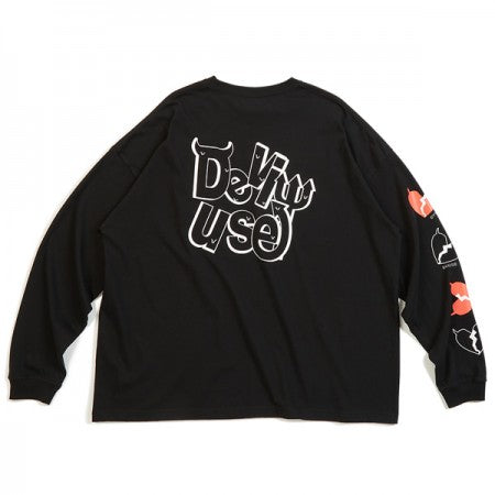 Deviluse　L/STシャツ　"OUTLINE LOGO L/S TEE"　(Black)