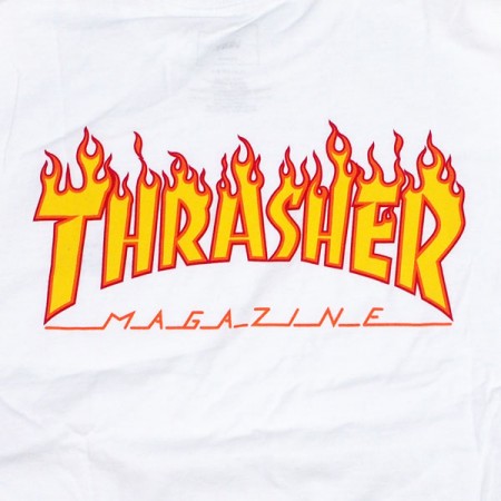 VANS　コラボL/STシャツ　"THRASHER CHECKER L/S TEE"　(White)