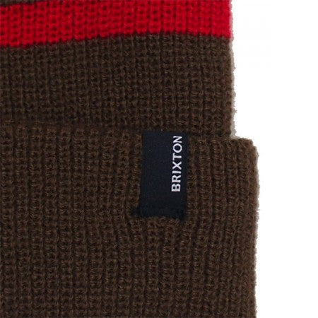 BRIXTON ビーニー "HEIST BEANIE" (Desert Palm / Mars Red)