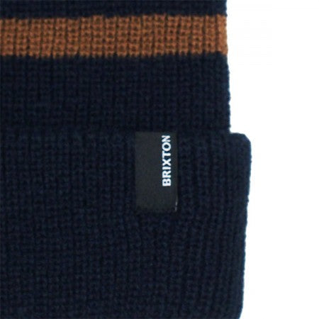 BRIXTON ビーニー "HEIST BEANIE" (Navy / Bison)
