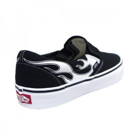 VANS "CLASSIC SLIP-ON" (FLAME) Black / White