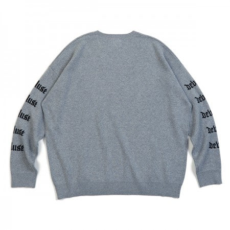 ★30%OFF★ Deviluse セーター "OLD ENGLISH KNIT CREW NECK" (Gray)