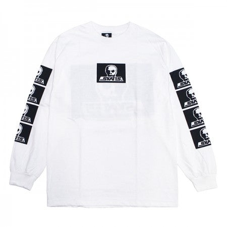 SKULL SKATES　"BOX LOGO ロングスリーブ Tシャツ"　(White)