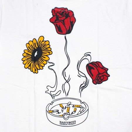 NASTYBOYS　Tシャツ　"smoke flower tee"　(White)