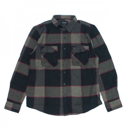 BRIXTON　L/Sシャツ　"BOWERY L/S FLANNEL"　(Heather Gray / Charcoal)