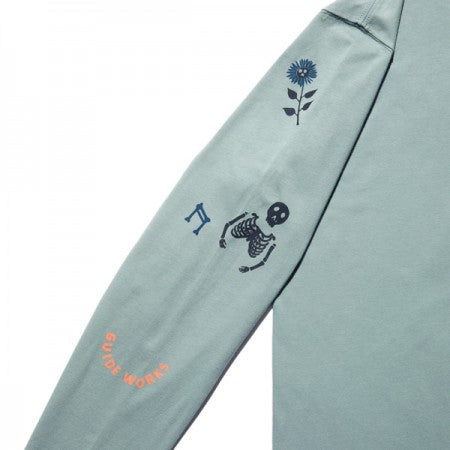 ROARK REVIVAL L/STシャツ "BONES L/S TEE" (Slate Blue)