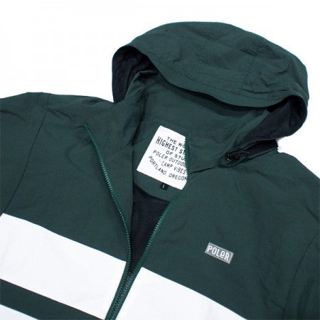 POLeR ジャケット "RETRO LINE WINDBREAKER" (Green)