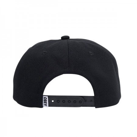OBEY キャップ "OBEY RUSH 6 PANEL SNAPBACK CAP" (Black)