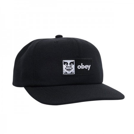 OBEY　キャップ　"OBEY CASE 6 PANEL SNAPBACK CAP"　(Black)