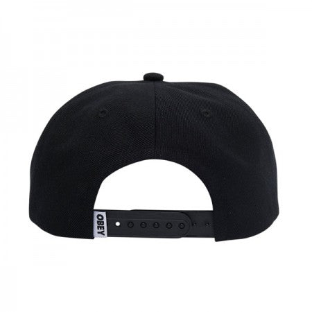 OBEY　キャップ　"OBEY CASE 6 PANEL SNAPBACK CAP"　(Black)