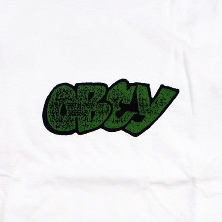 OBEY L/STシャツ "OBEY CITY WATCH DOG HEAVYWEIGHT LONG SLEEVE TEE" (White)