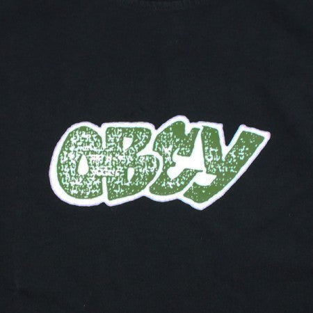 OBEY L/STシャツ "OBEY CITY WATCH DOG HEAVYWEIGHT LONG SLEEVE TEE" (Black)
