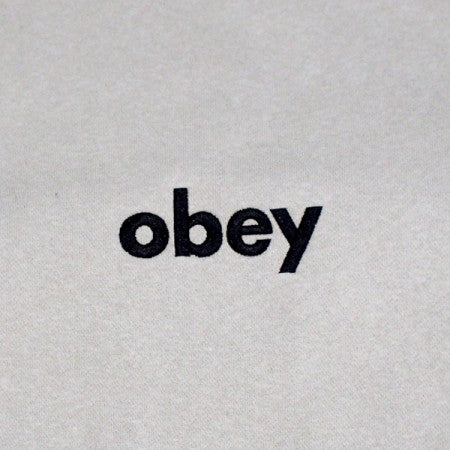 OBEY クルースウェット "OBEY LOWERCASE CREW SWEAT" (Silver Gray)