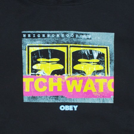 ★30%OFF★ OBEY パーカー "OBEY NEIGHBORHOOD PULLOVER HOOD" (Black)