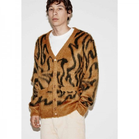 OBEY カーディガン "PALLY CARDIGAN" (catechu wood)