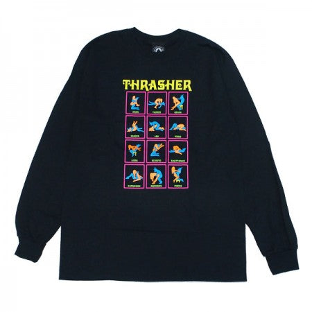 THRASHER　L/STシャツ　"BLACK LIGHT L/S TEE"　(Black)