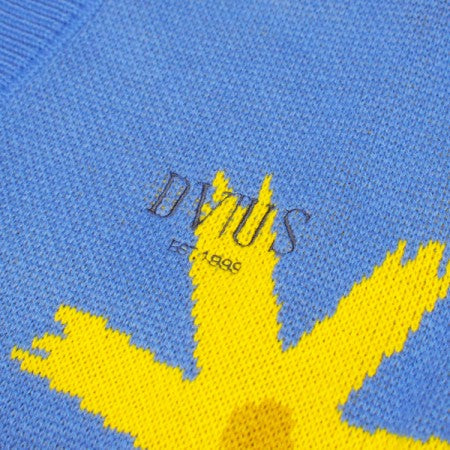 Deviluse カーディガン "PRICKLY FLOWER CARDIGAN" (Mid Blue)