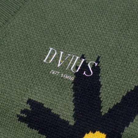 Deviluse カーディガン "PRICKLY FLOWER CARDIGAN" (Olive)