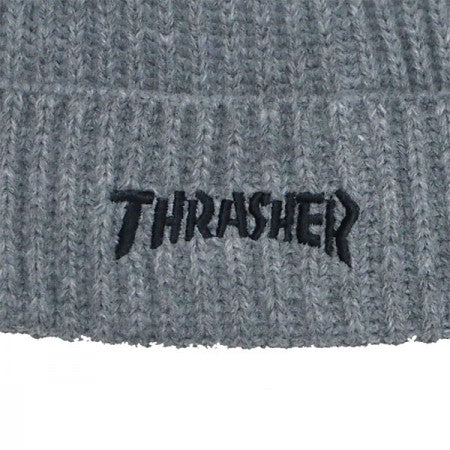 THRASHER "MAG LOGO リブ編みビーニー" (Gray)