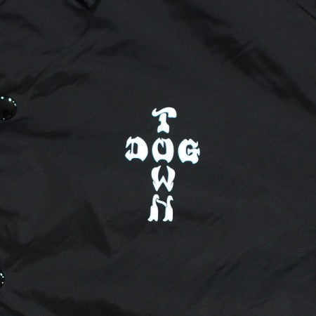 DOGTOWN コーチジャケット "CROSS LOGO COACH JACKET" (Black / White)